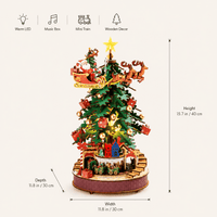3D Wooden Puzzle Christmas Tree Music Box Kit Montessori & Toys