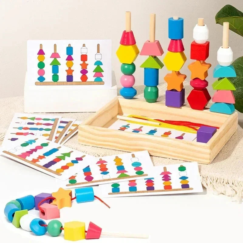 Gioco di Impilamento con Perline Montessori Montessori & Giocattoli