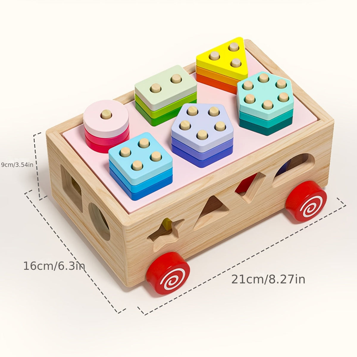 Gioco di Impilamento Forme Geometriche Montessori Montessori & Giocattoli