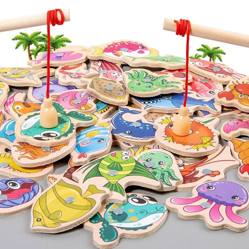 Gioco di Pesca in Legno Montessori Montessori & Giocattoli