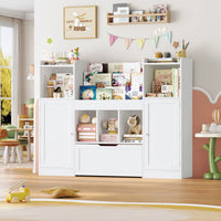 Kids Toy Storage 3 Tier 2 Doors 1 Drawer Montessori & Toys