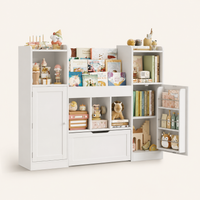 Kids Toy Storage 3 Tier 2 Doors 1 Drawer Montessori & Toys