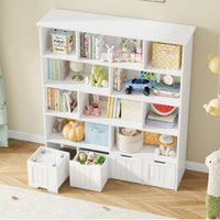 Kids Toy Storage 4 Drawers 11 Shelves Montessori & Toys