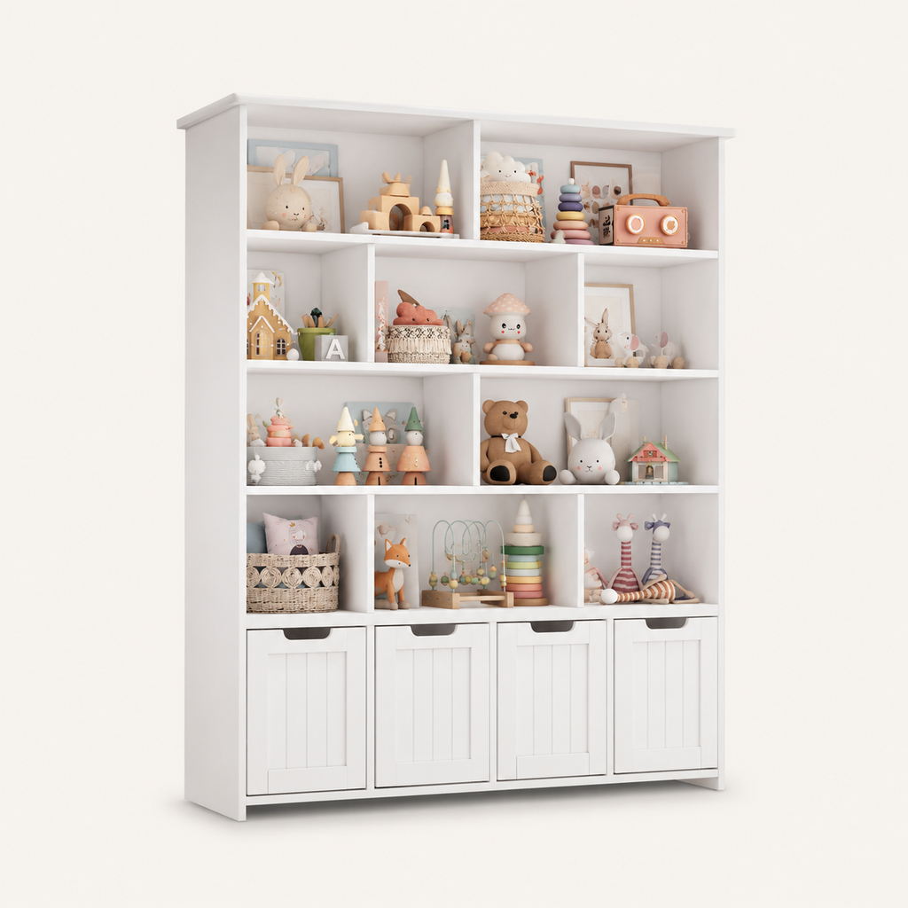 Kids Toy Storage 4 Drawers 13 Shelves Montessori & Toys