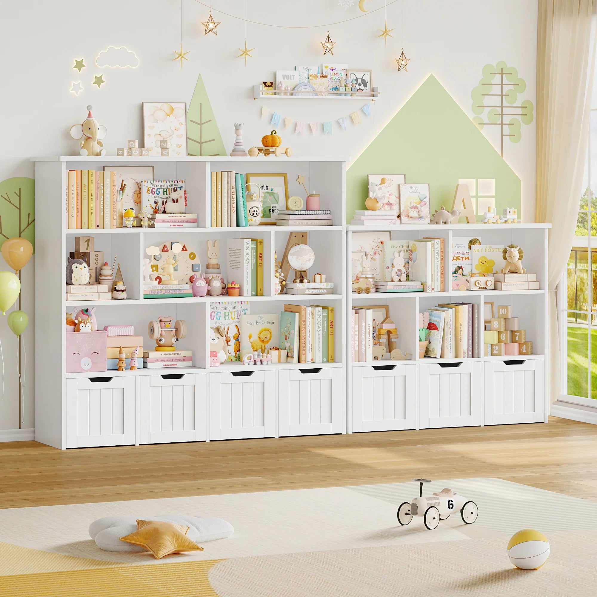 Kids Toy Storage 4 Drawers 8 Shelves Montessori & Toys