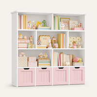 Kids Toy Storage 4 Drawers 8 Shelves Montessori & Toys