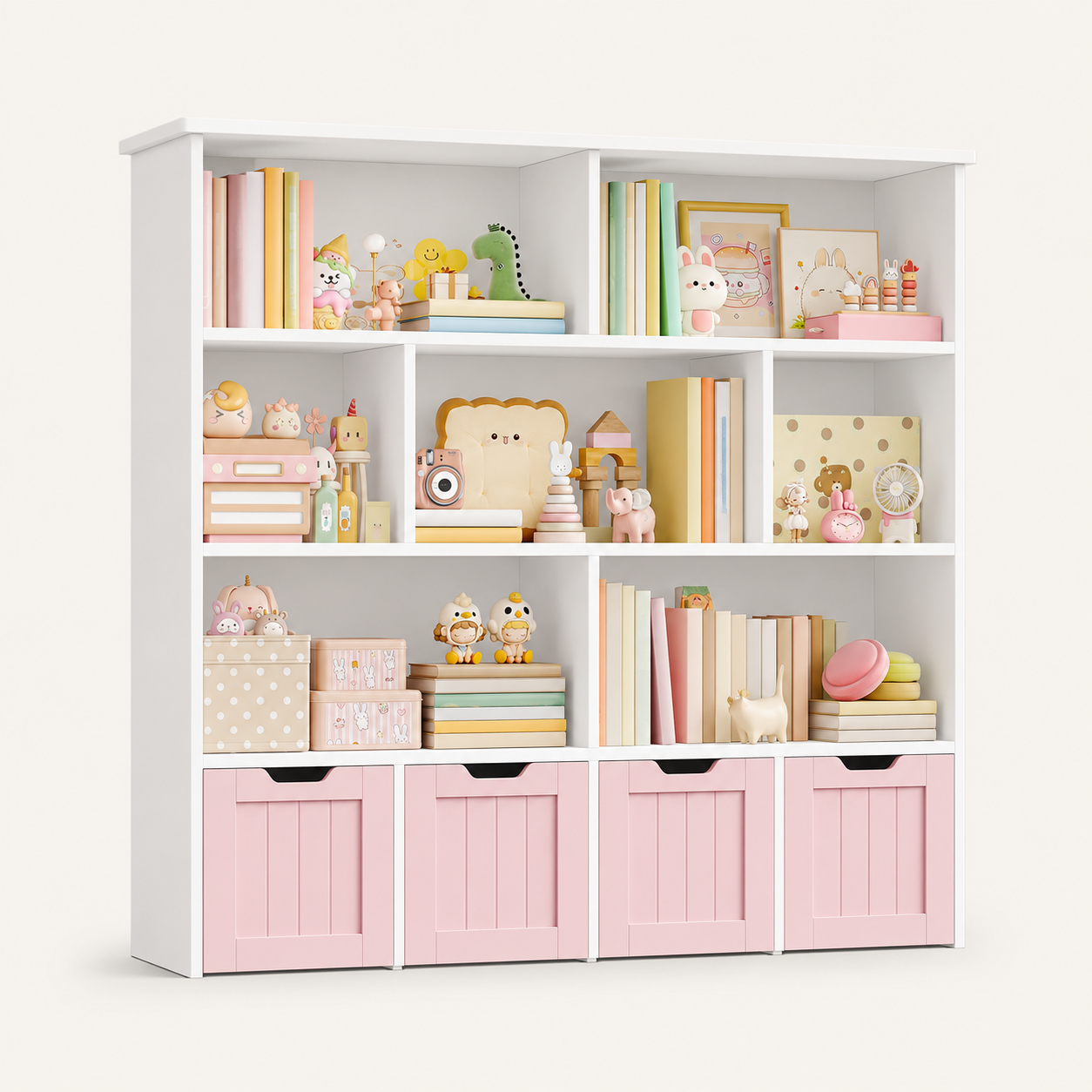 Kids Toy Storage 4 Drawers 8 Shelves Montessori & Toys