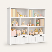 Kids Toy Storage 4 Drawers 8 Shelves Montessori & Toys