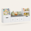 Kids Toy Storage 4 Tier Bench Fabric Drawers Montessori & Toys