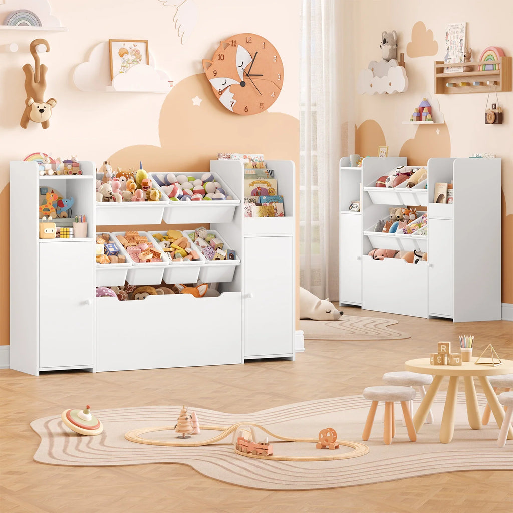 Kids Toy Storage 6 Boxes 2 Doors 1 Drawer Montessori & Toys