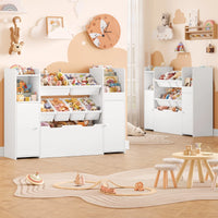 Kids Toy Storage 6 Boxes 2 Doors 1 Drawer Montessori & Toys