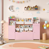Kids Toy Storage 6 Boxes 2 Doors 1 Drawer Montessori & Toys