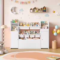 Kids Toy Storage 6 Boxes 2 Doors 1 Drawer Montessori & Toys