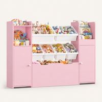 Kids Toy Storage 6 Boxes 2 Doors 1 Drawer Montessori & Toys