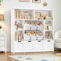 Kids Toy Storage 6 Cubbies 4 Drawers 6 Boxes Montessori & Toys