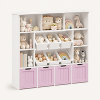 Kids Toy Storage 6 Cubbies 4 Drawers 6 Boxes Montessori & Toys