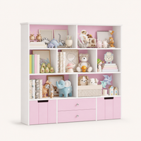 Kids Toy Storage 7 Cubbies 4 Drawers Wheels Montessori & Toys