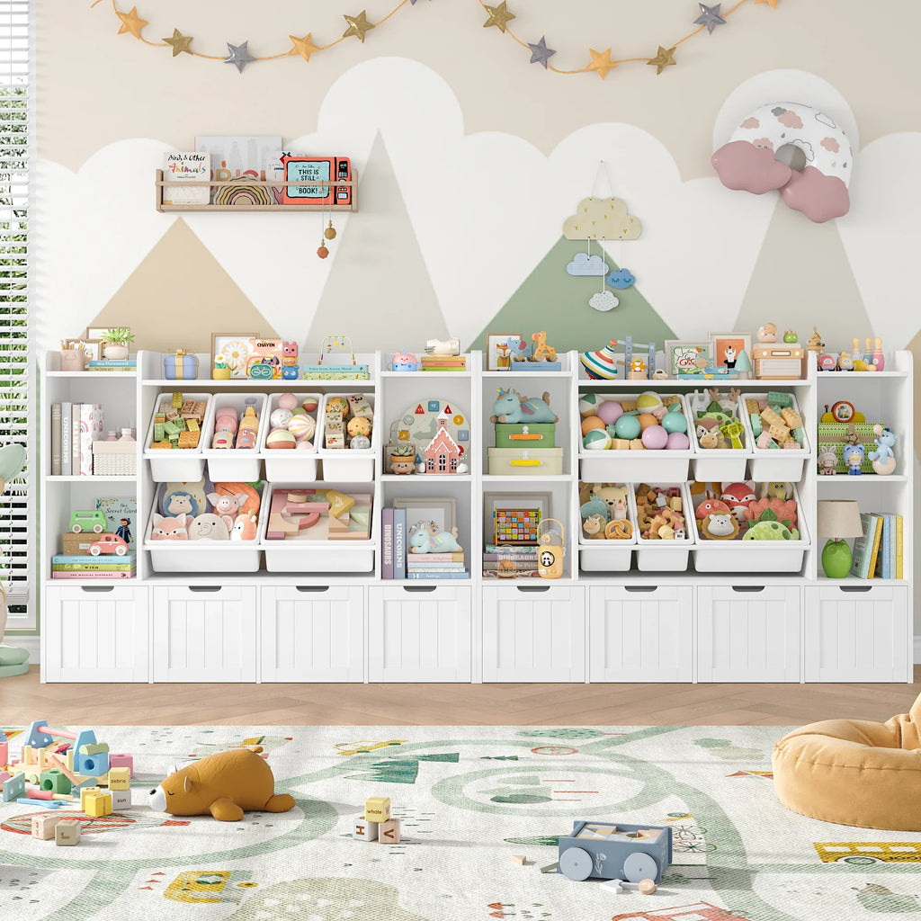 Kids Toy Storage 7 Cubbies 6 Boxes 4 Drawers Montessori & Toys