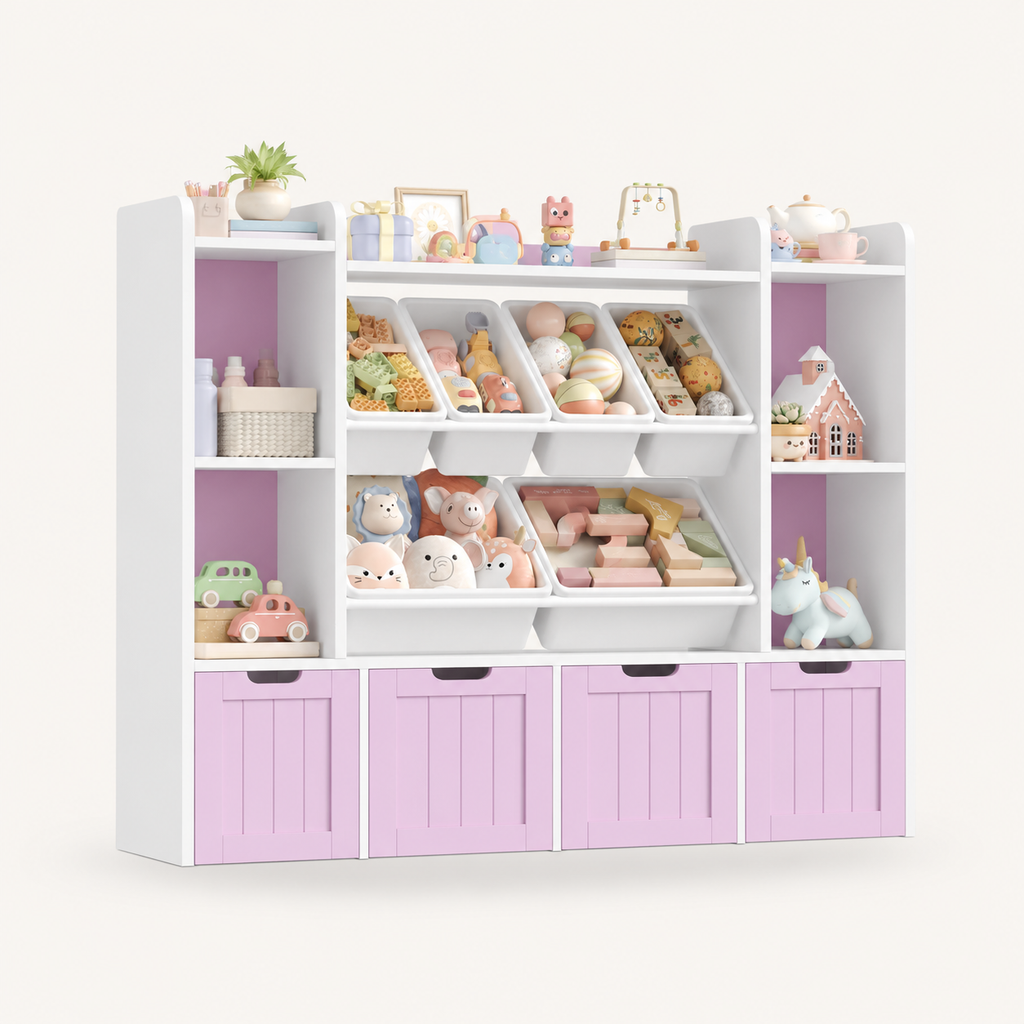 Kids Toy Storage 7 Cubbies 6 Boxes 4 Drawers Montessori & Toys