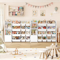 Kids Toy Storage 8 Boxes 4 Shelves Montessori & Toys