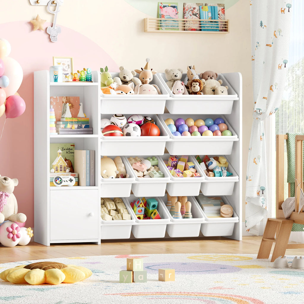 Kids Toy Storage 8 Boxes 4 Shelves Montessori & Toys
