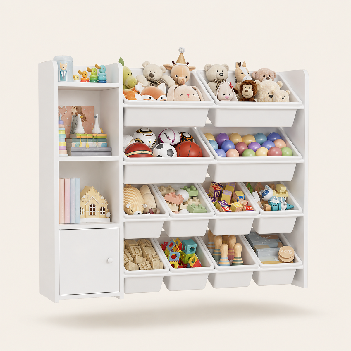 Kids Toy Storage 8 Boxes 4 Shelves Montessori & Toys