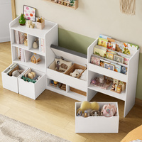 Kids Toy Storage Bookcase Bench 3 Drawers Montessori & Toys