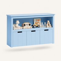 Kids Toy Storage Cabinet 3 Drawers on Wheels Montessori & Toys