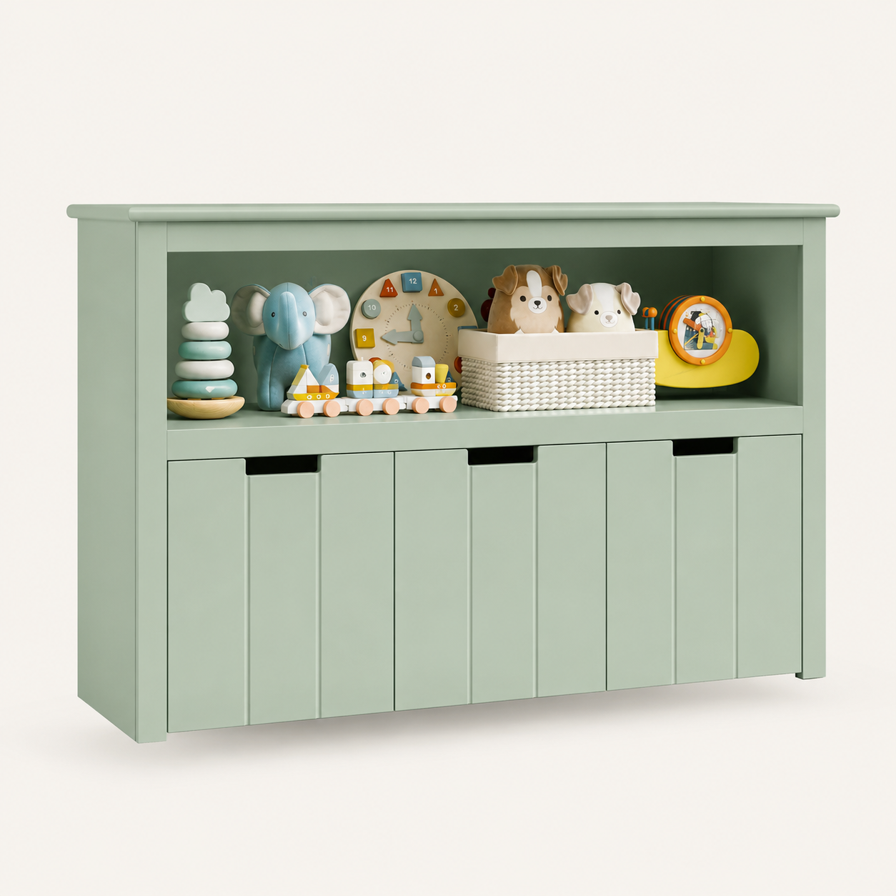 Kids Toy Storage Cabinet 3 Drawers on Wheels Montessori & Toys