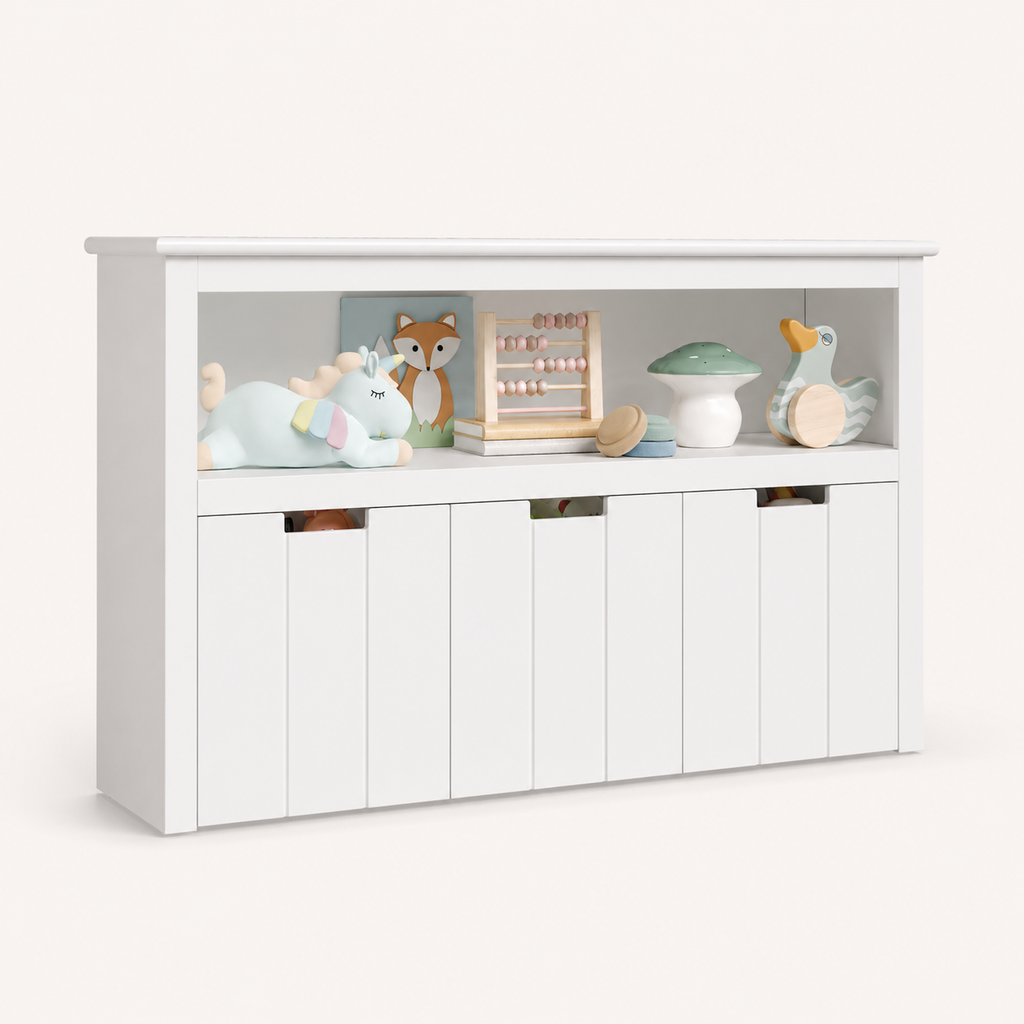 Kids Toy Storage Cabinet 3 Drawers on Wheels Montessori & Toys