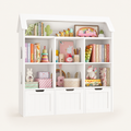 Kids Toy Storage House Shape 7 Cubbies Drawers Montessori & Toys