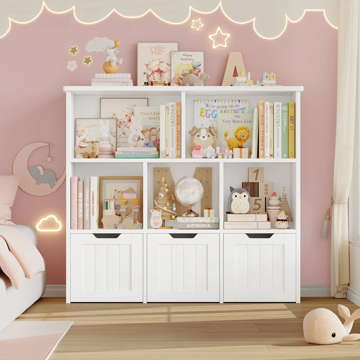 Kids Toy Storage Unit 3 Drawers 6 Shelves Montessori & Toys