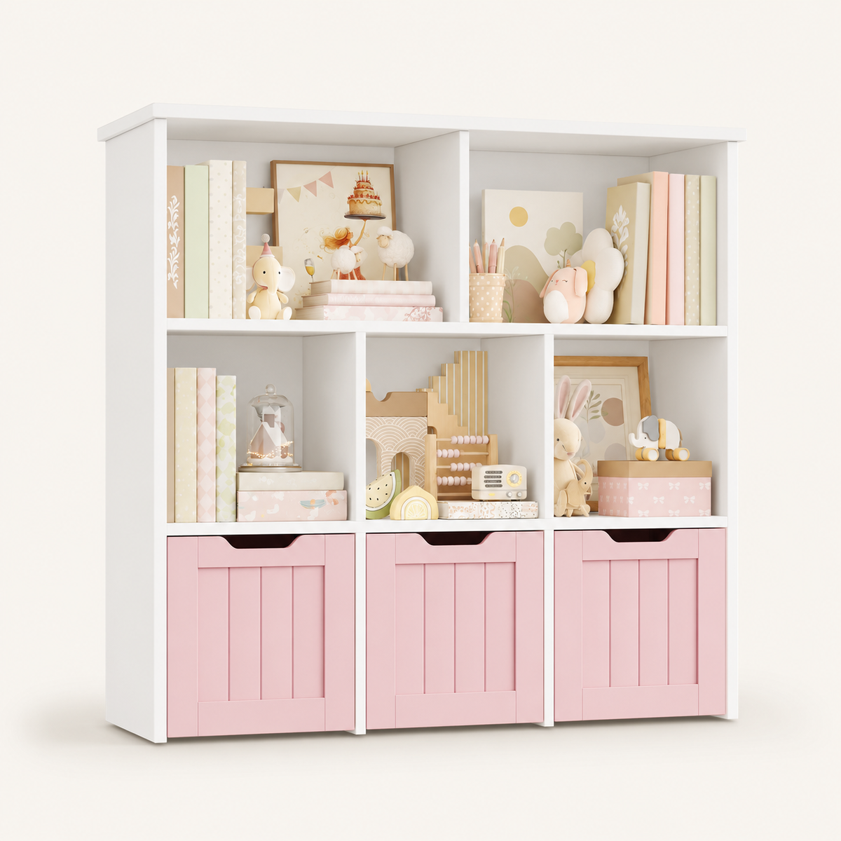 Kids Toy Storage Unit 3 Drawers 6 Shelves Montessori & Toys