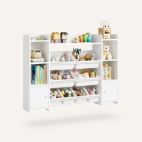 Kids Toy Storage Unit 8 Removable Boxes Montessori & Toys