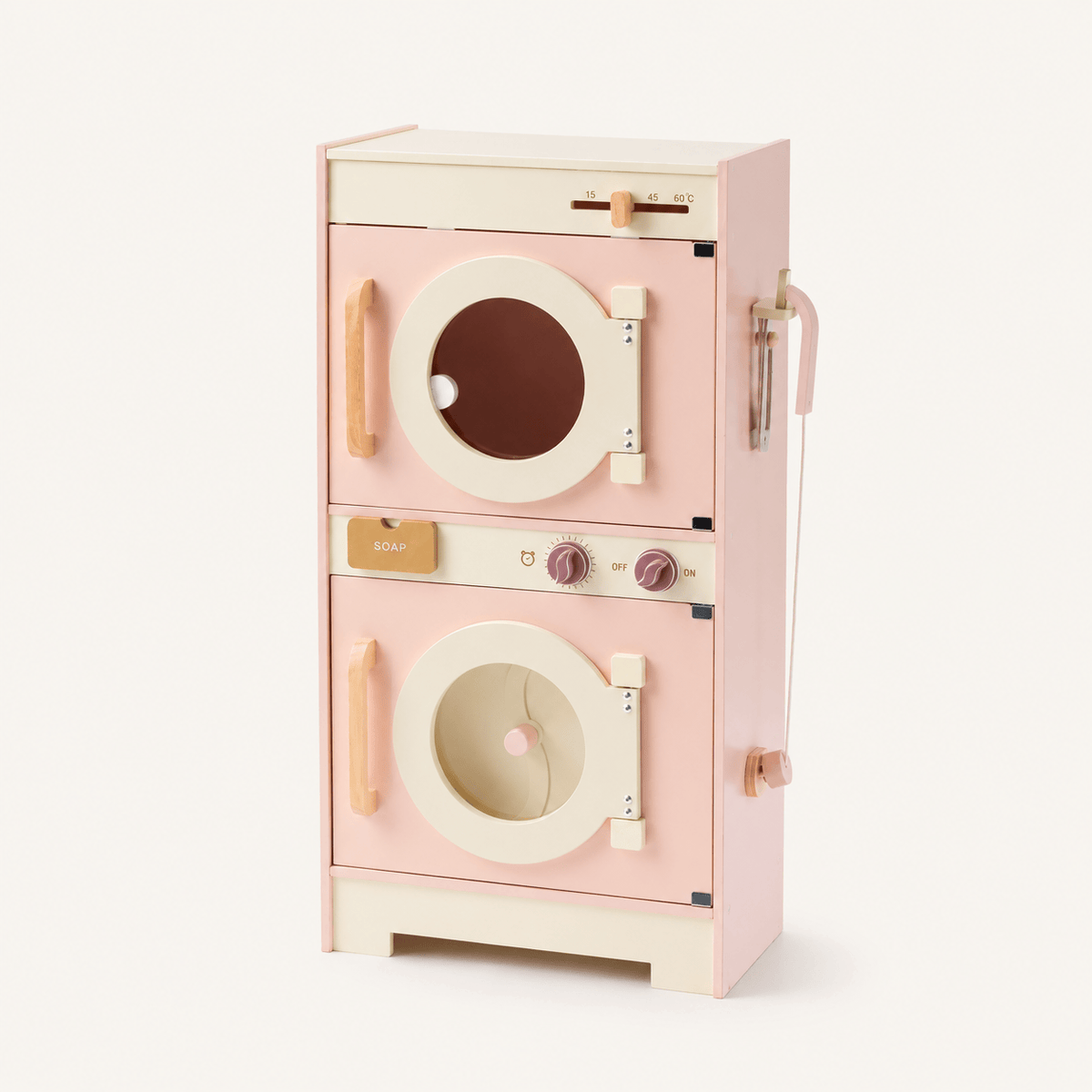 Kids Wooden Play Kitchen Full Set Pink Montessori & Toys