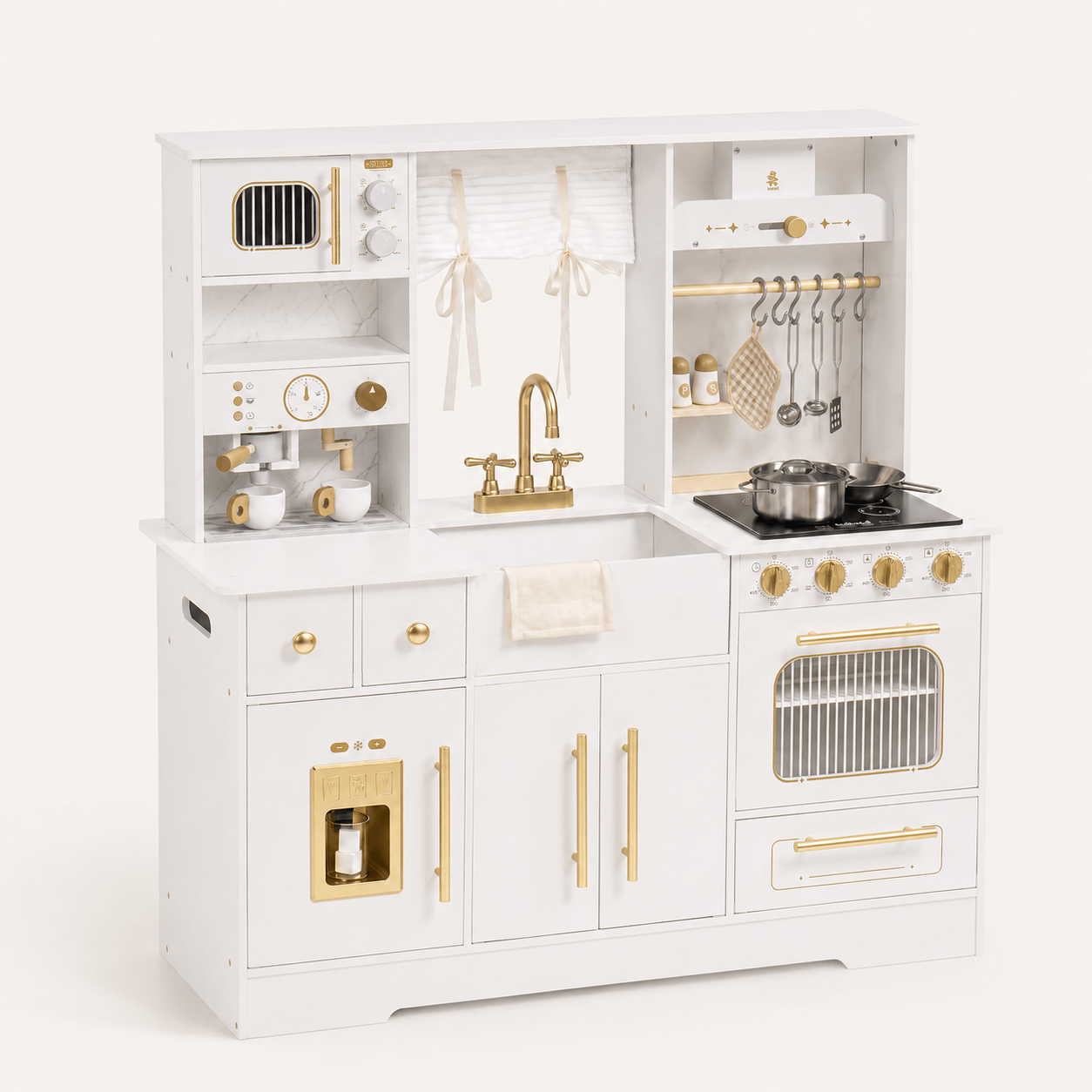 Kids Wooden Play Kitchen Toy with Sink Set Montessori & Toys