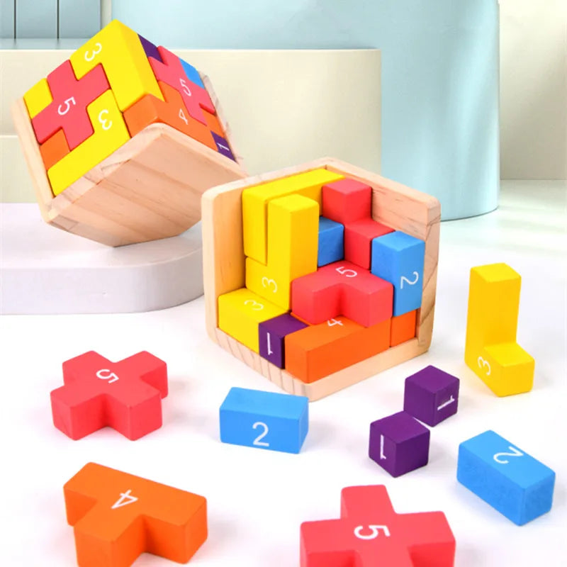 Montessori 3D Cube Puzzle L'atelier Montessori