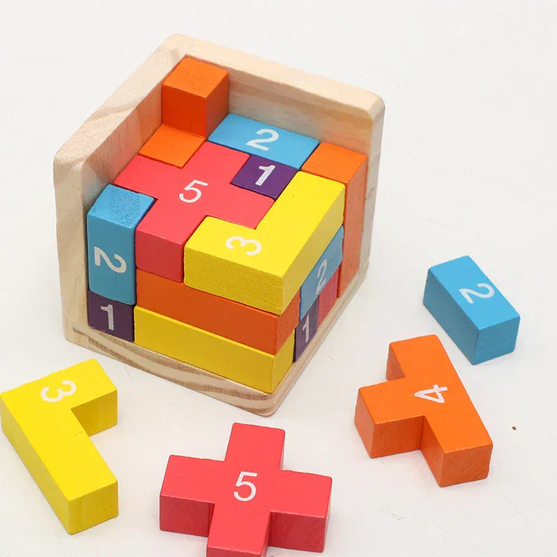 Montessori 3D Cube Puzzle L'atelier Montessori