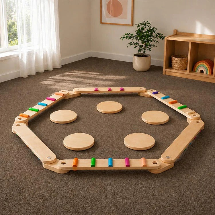 Montessori Balance Beams and Stones L'atelier Montessori