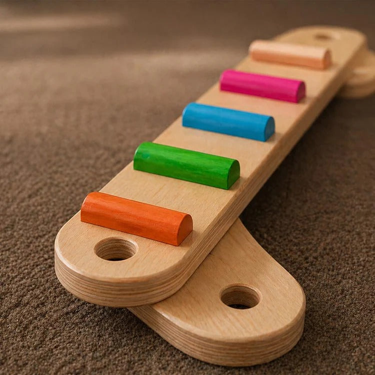 Montessori Balance Beams and Stones L'atelier Montessori