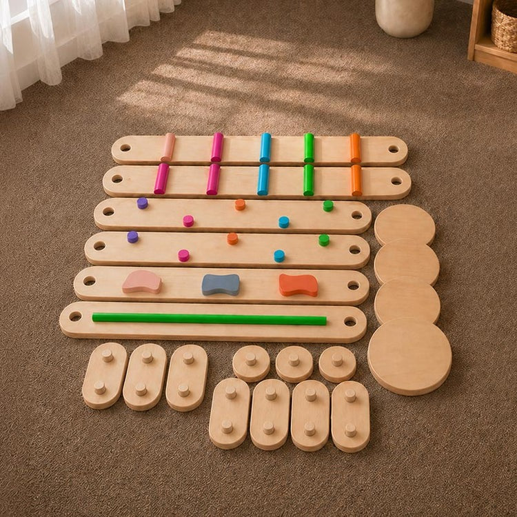 Montessori Balance Beams and Stones L'atelier Montessori