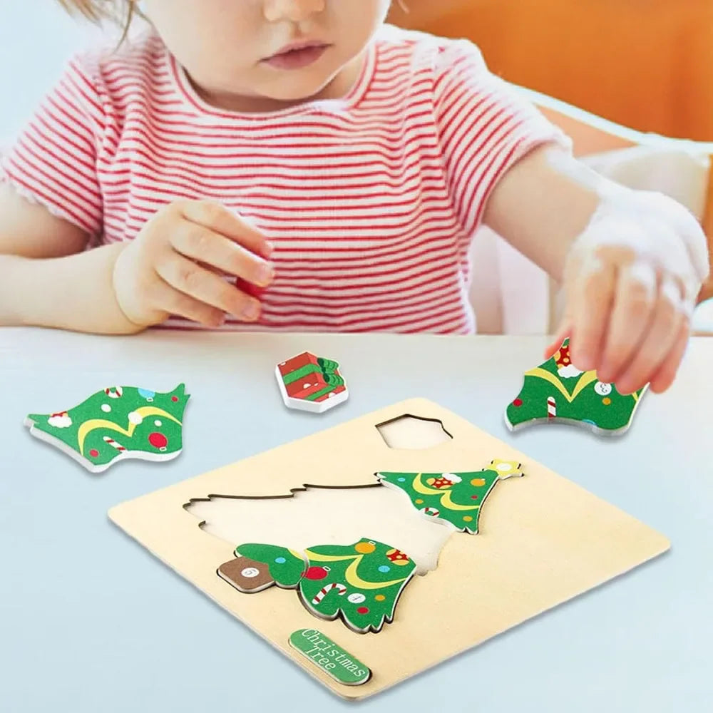 Montessori Christmas Puzzle (SET OF 4) L'atelier Montessori