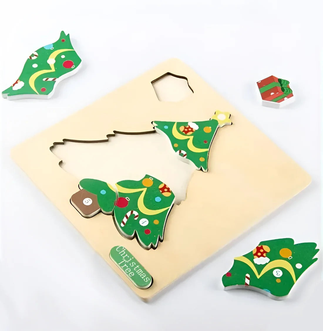 Montessori Christmas Puzzle (SET OF 4) L'atelier Montessori