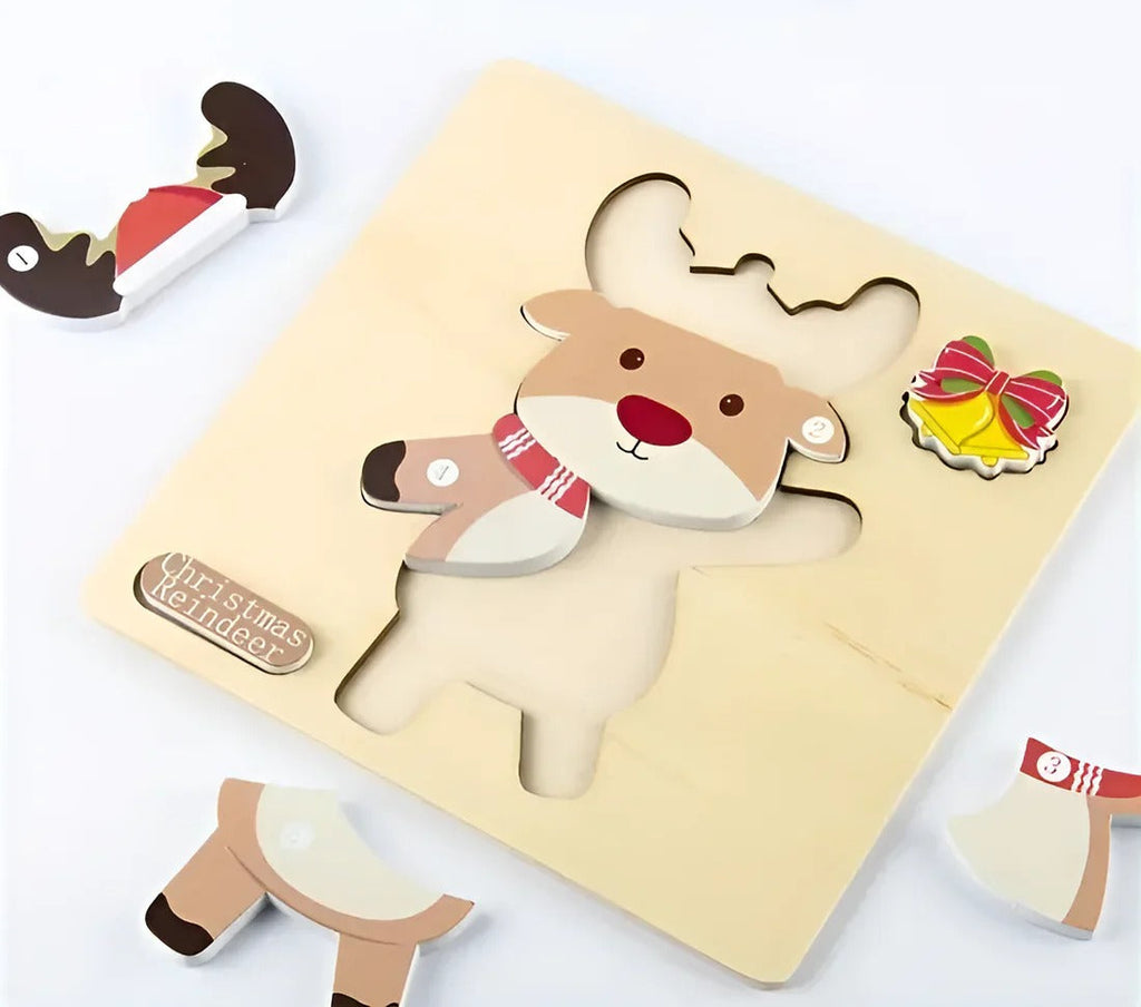 Montessori Christmas Puzzle (SET OF 4) L'atelier Montessori