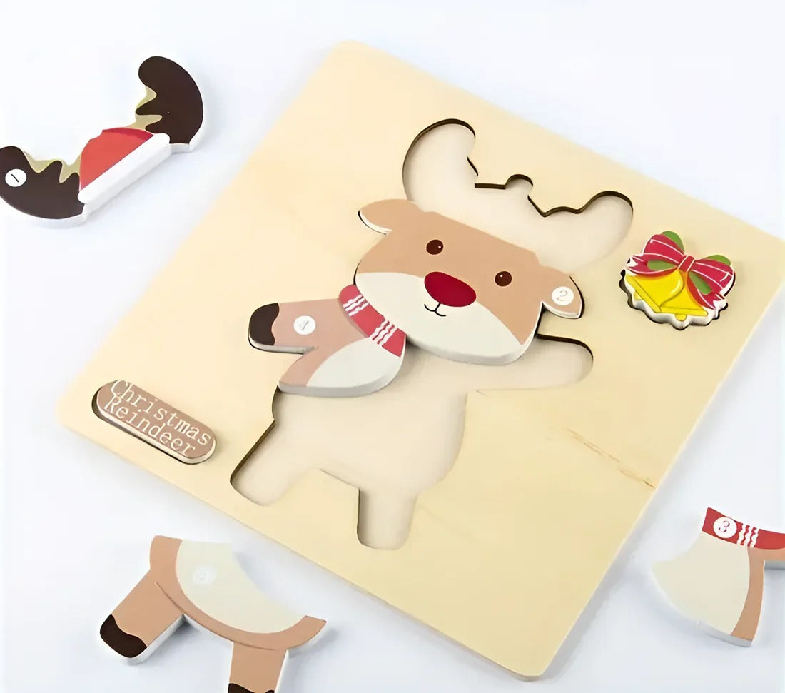 Montessori Christmas Puzzle (SET OF 4) L'atelier Montessori