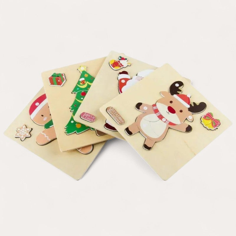 Montessori Christmas Puzzle (SET OF 4) L'atelier Montessori