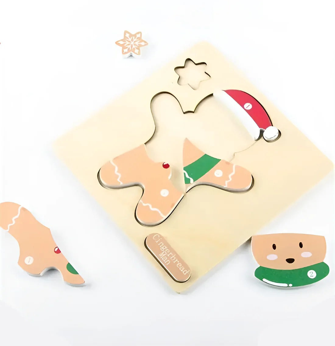 Montessori Christmas Puzzle (SET OF 4) L'atelier Montessori