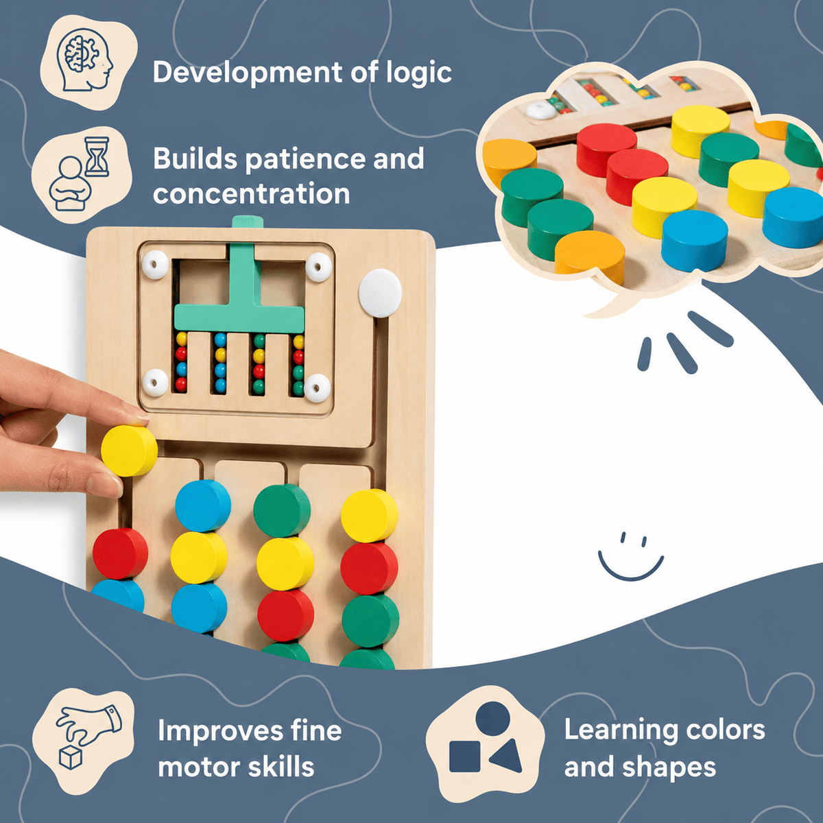 Montessori Color Sorting Puzzle L'atelier Montessori