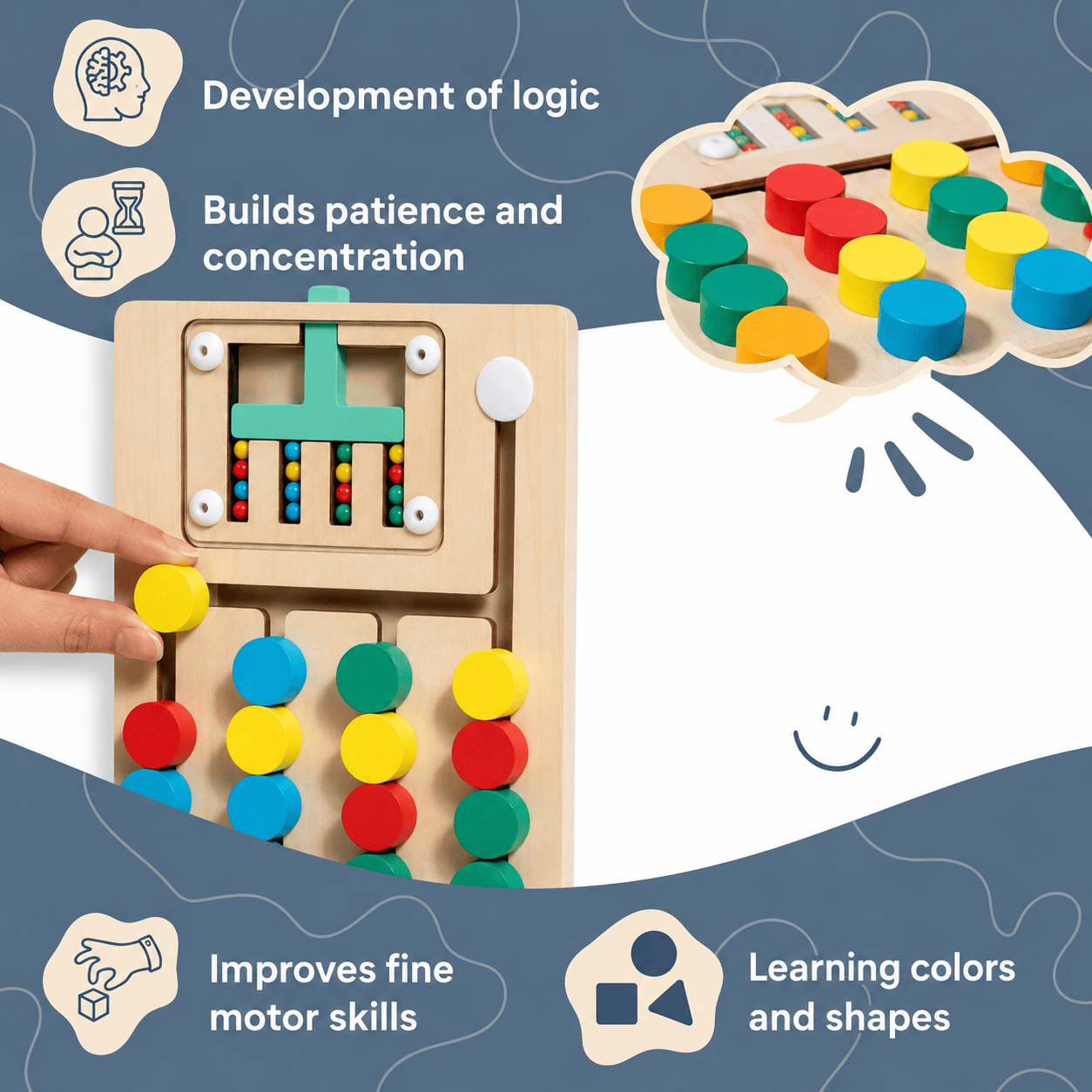 Montessori Color Sorting Puzzle L'atelier Montessori