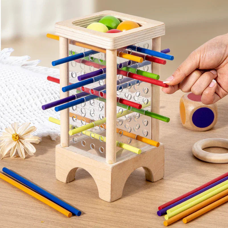 Montessori Colorful Bead & Rod Tower L'atelier Montessori